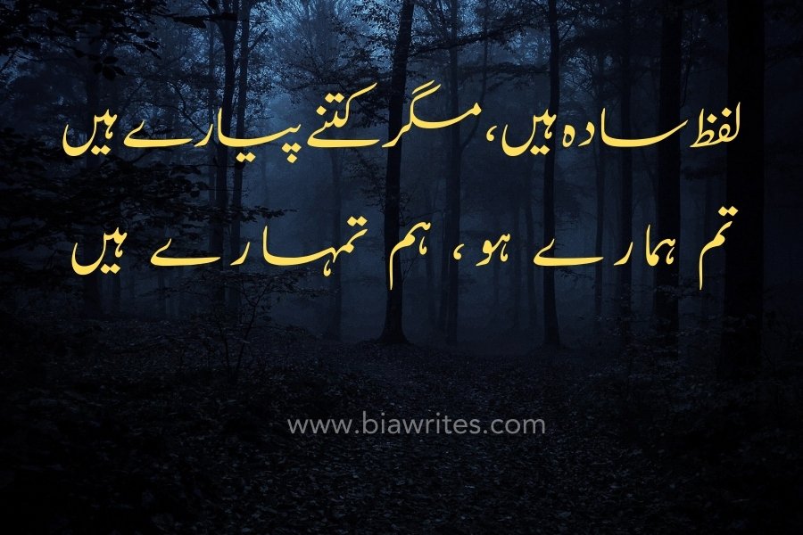 Love poetry in Urdu