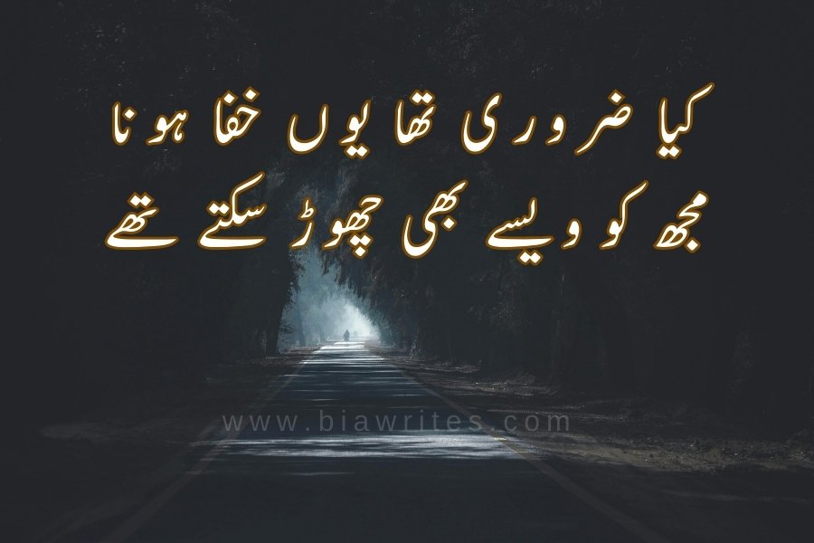 Sad poetry in Urdu