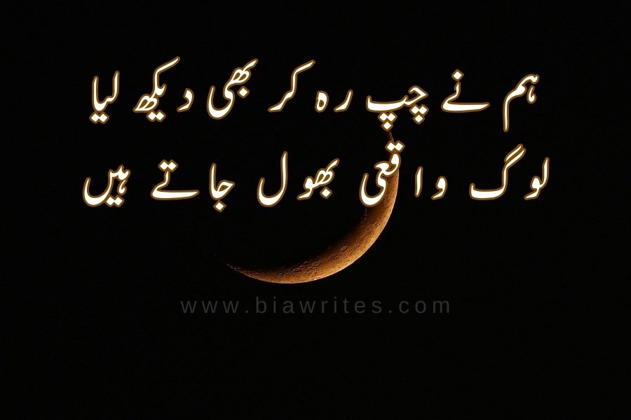 Sad poetry in Urdu